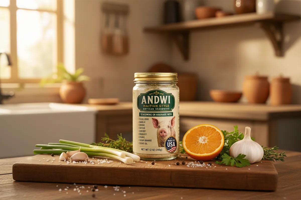 Haitian cuisine made with Andwi seasonings